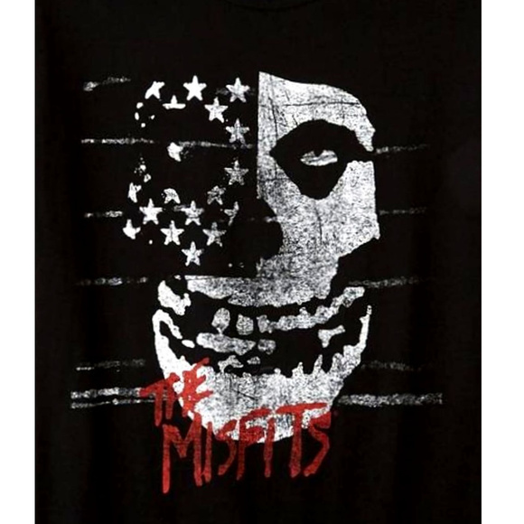 Misfits USA Flag punk rock T-shirt M L NWT - Picture 2 of 2